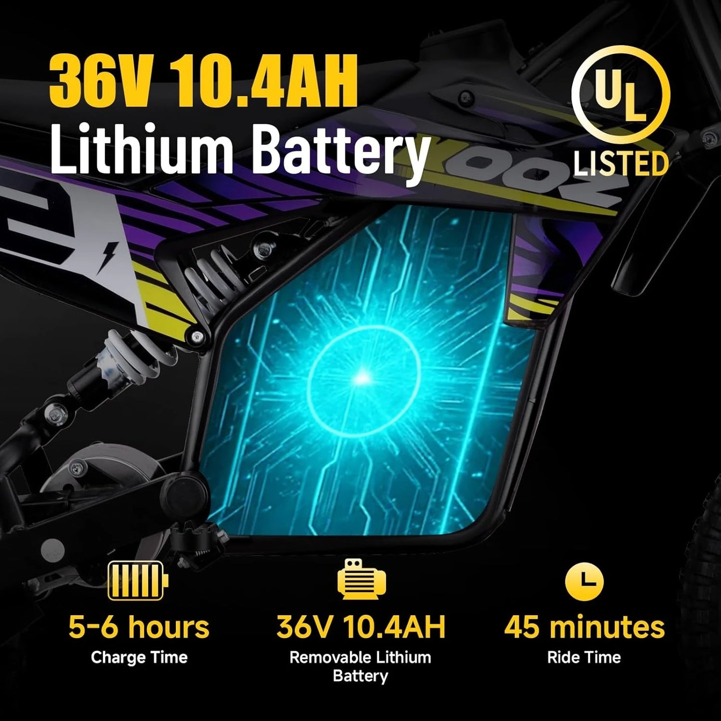 36V 1000W Electric Dirt Bike for Kids, 3 Speed Modes Teen Electric Motorcycle Up to 20.6 MPH& 19 Miles, Customized