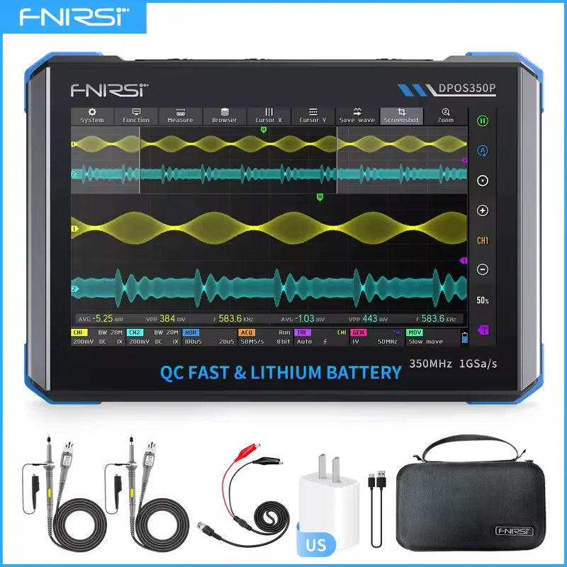 4in1 Tablet Oscilloscope 2 Channel 350MHz Signal Generator