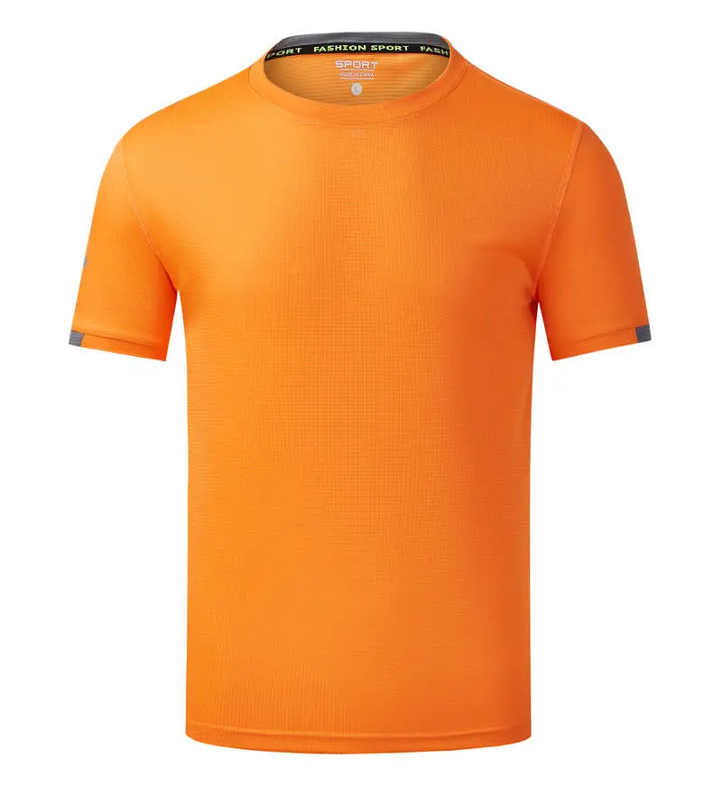 Quick Drying Round Neck T-shirt With Short Sleeves Breathable Fitness And Leisure Team Wear Running Shirt For Men And Women