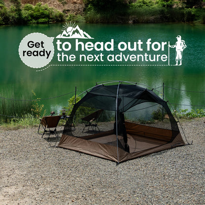OneTigris JOVIAN Camping Tent 3-Season 4-Person Dome Tent Outdoor Backpacking Shelter With Tent Bottom Waterproof Floor Mat