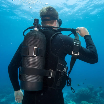4L Scuba Tank Kit, Aluminum Diving Respirator with Mask & Backpack, 3000PSI for Snorkeling, Yoke 8mm Adapter