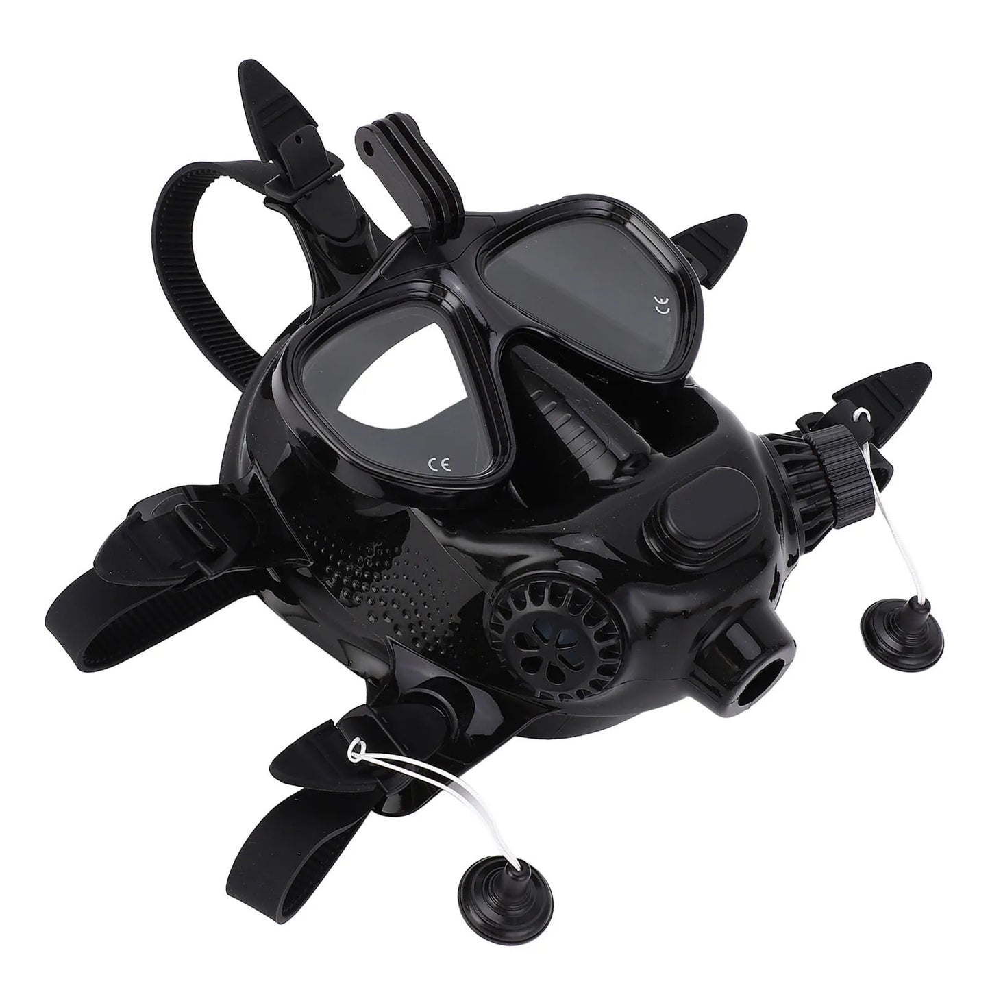 Full Face Diving Goggle Anti Fog Leakproof 180° Panoramic View Silicone Scuba Face Goggle with Camera Mount new