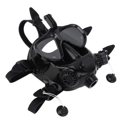 Full Face Diving Goggle Anti Fog Leakproof 180° Panoramic View Silicone Scuba Face Goggle with Camera Mount new