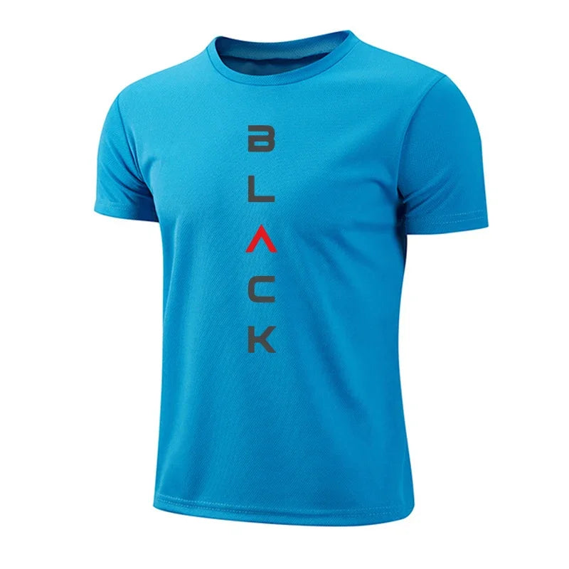 Quick-Drying Men T-shirt Printing Casual Sports Exercise Short Sleeve Outdoor Lightwight Marathon Clothing 2026 Summer Mesh Tees