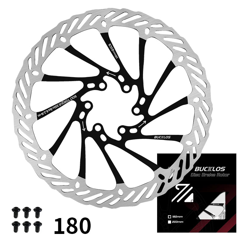 BUCKLOS Bike Disc Brake Rotor 140mm 160mm 180mm 203mm Bicycle Hydraulic Brakes Rotor Heat Dissipation Mtb Road Bike Rotors