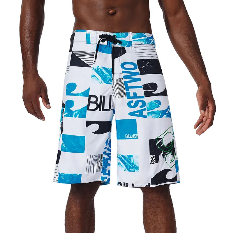 Quick Drying Beach Shorts for Men Surf Beach Shorts Fast Dry Swim Trunks with Bermuda, Fitness Muscle Short Pants, Summer, New,