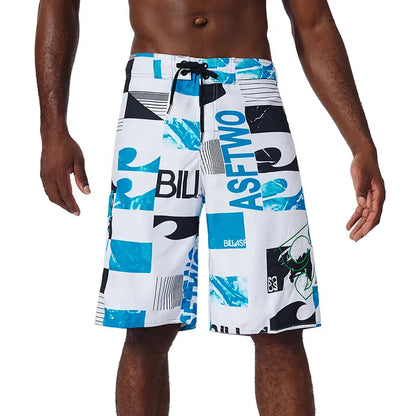 Quick Drying Beach Shorts for Men Surf Beach Shorts Fast Dry Swim Trunks with Bermuda, Fitness Muscle Short Pants, Summer, New,