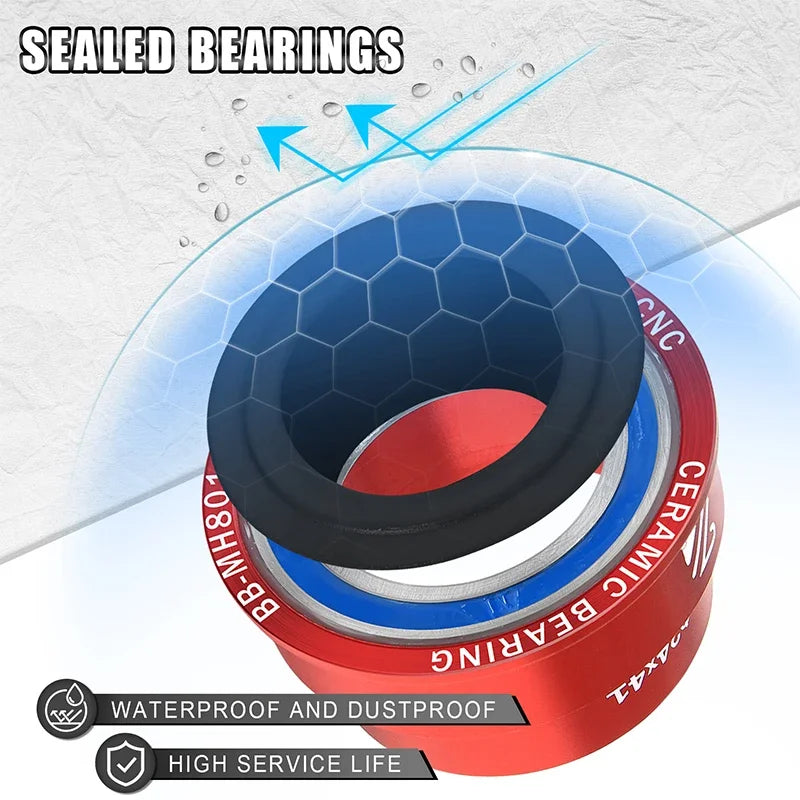BUCKLOS BB86/92 Bike Bottom Bracket Pressfit Road Mountain Bike Bottom Bracket 24mm Bicycle Sealed Bearing BB Bicycle Parts