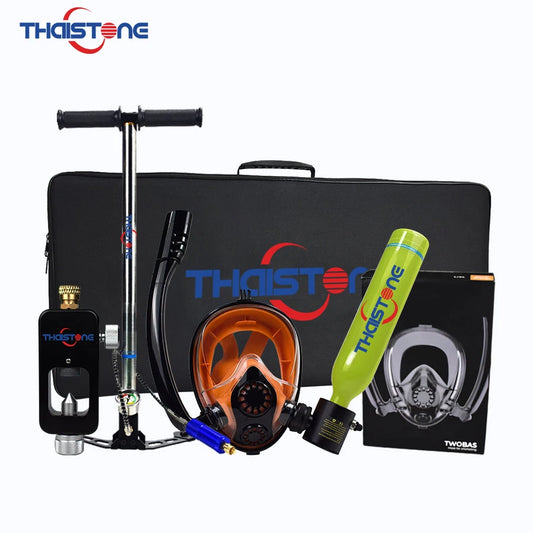 1 Set 0.5L Mini Scuba Diving Tank with Snorkel And Diving Mask - Portable Air Snorkeling Equipment for Outdoor Oxygen Supply
