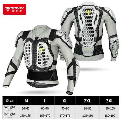 Motorcycle Jacket Men Women Motorcycle Full Body Armor Jacket Moto Turtle Motocross Racing Jacket CE Approved Protective Gear