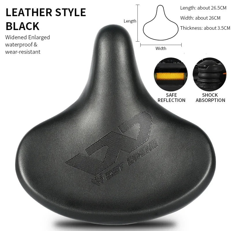 WEST BIKING Widen Bicycle Saddle Ergonomic Thick Comfortable Bike Saddle Shock Absorbtion MTB E-Bike Cushion Bicycle Accessories