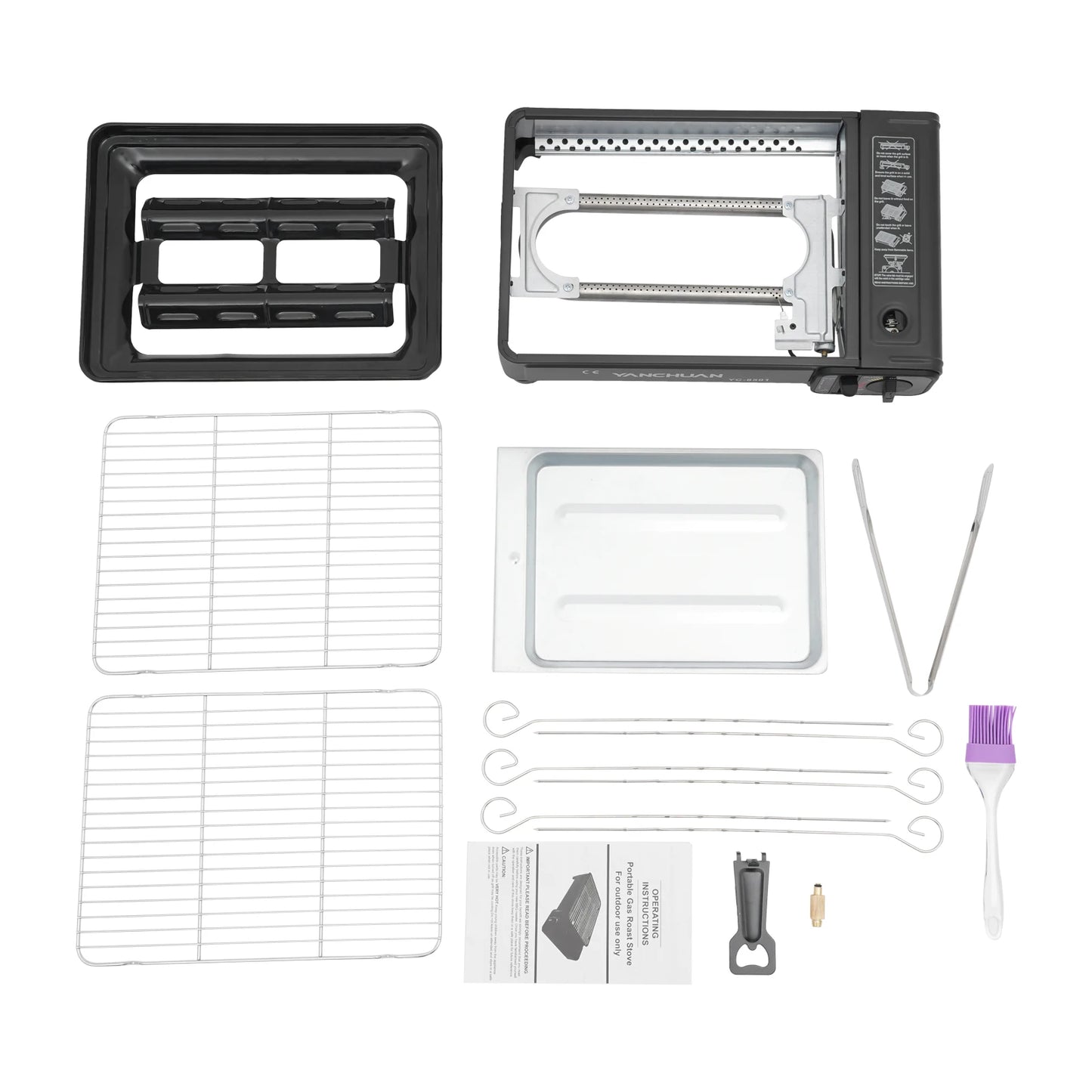 Portable Gas Barbecue Stove Camping Gas Stove with Carrying Case for Camping Trips, Gatherings, Rvs, Barbecues and More