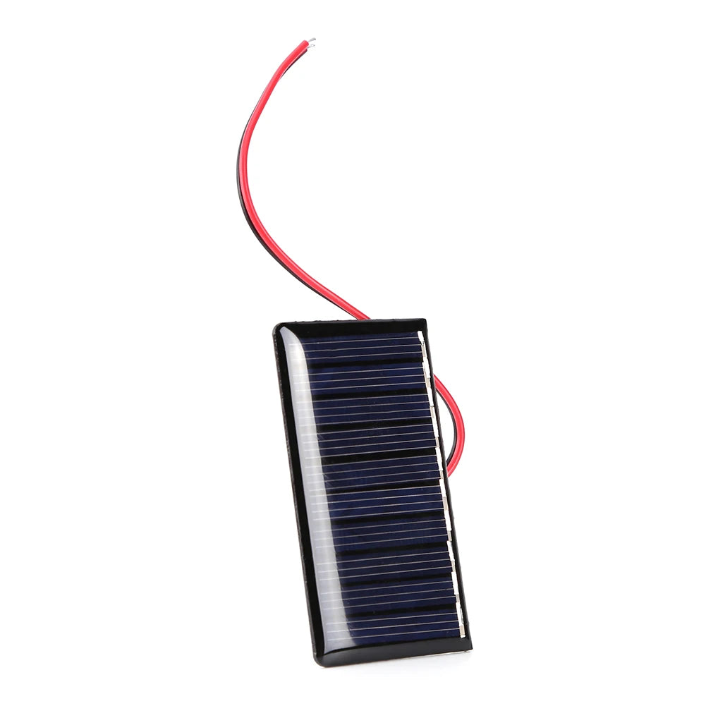 Power Bank Battery USB Powerbank Solar Panel 0.3W 5V Polysilicon Epoxy Panel Mini Solar System DIY Modules with Wire