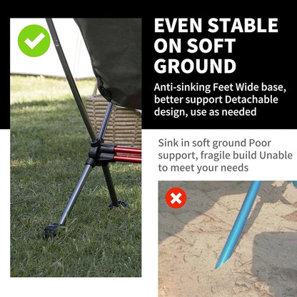 Naturehike YL08 Ultralight Camping Chair Portable Folding Travel Hiking Backpacking Chair Capacity 120kg with Anti-Sinking Feet