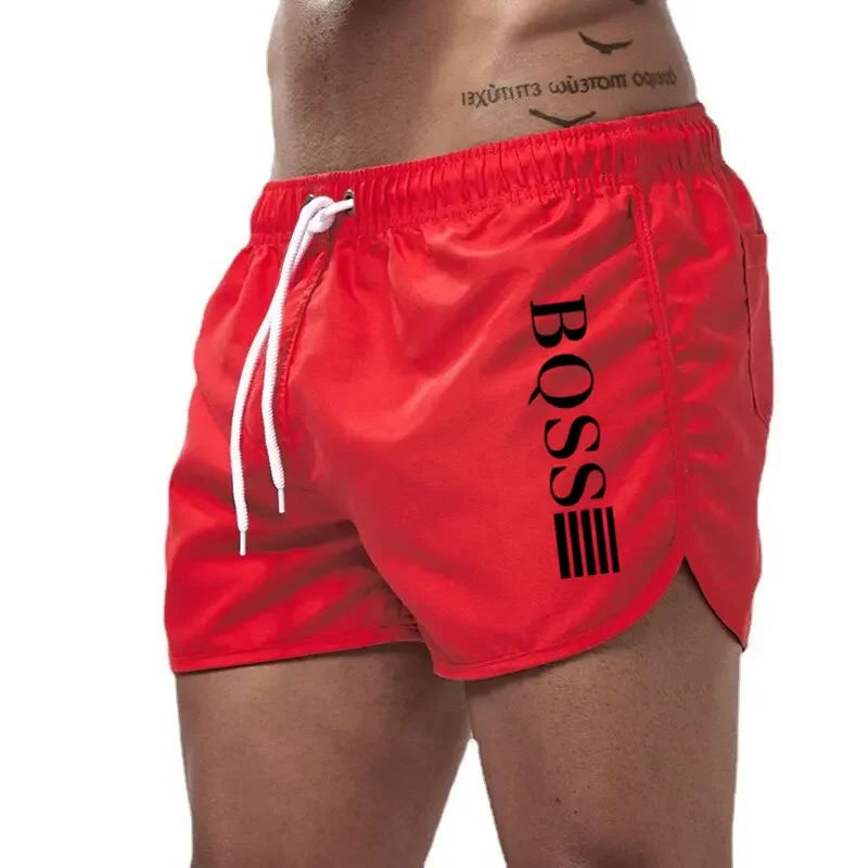 Men's quick-drying shorts; breathable quick-drying surfing beach shorts; men's fitness shorts; elastic waist shorts