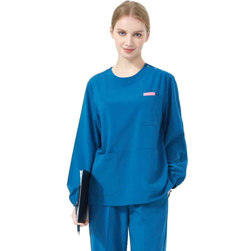 Quick-Dry Hospital Working Clothes Breathable Doctor Nurse Uniforms Women's Orthopaedic Surgeon Stretch Medical Scrub Set S02