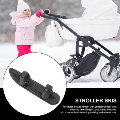 Scooter Ski Sled 2 in 1 Snow Scooter Strollers Wheel Ski Sled Glider Snowboards for Cycling Bicycle Jogging Sports Outdoor Paths