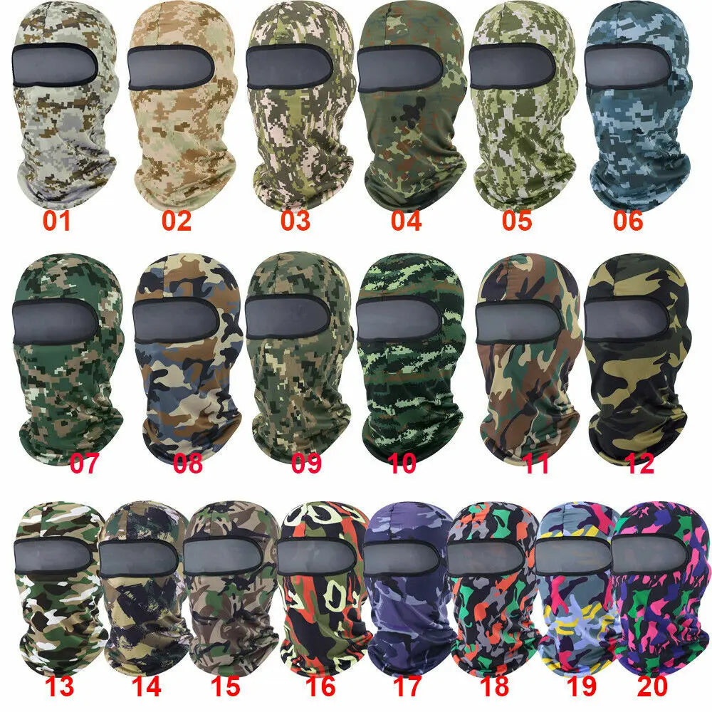 Tactical Balaclava Full Face Mask Scarf CS Wargame Hunting Bandana Hat Cycling Ski Mask Military Face Cover Hood for Men Women