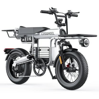 COSWHEEL T16 1000W Electric Bike 48V 15Ah Removable Battery 45km/H, 16''X4" Fat Tire 7-Speed E-Bike with EBike e bicycle