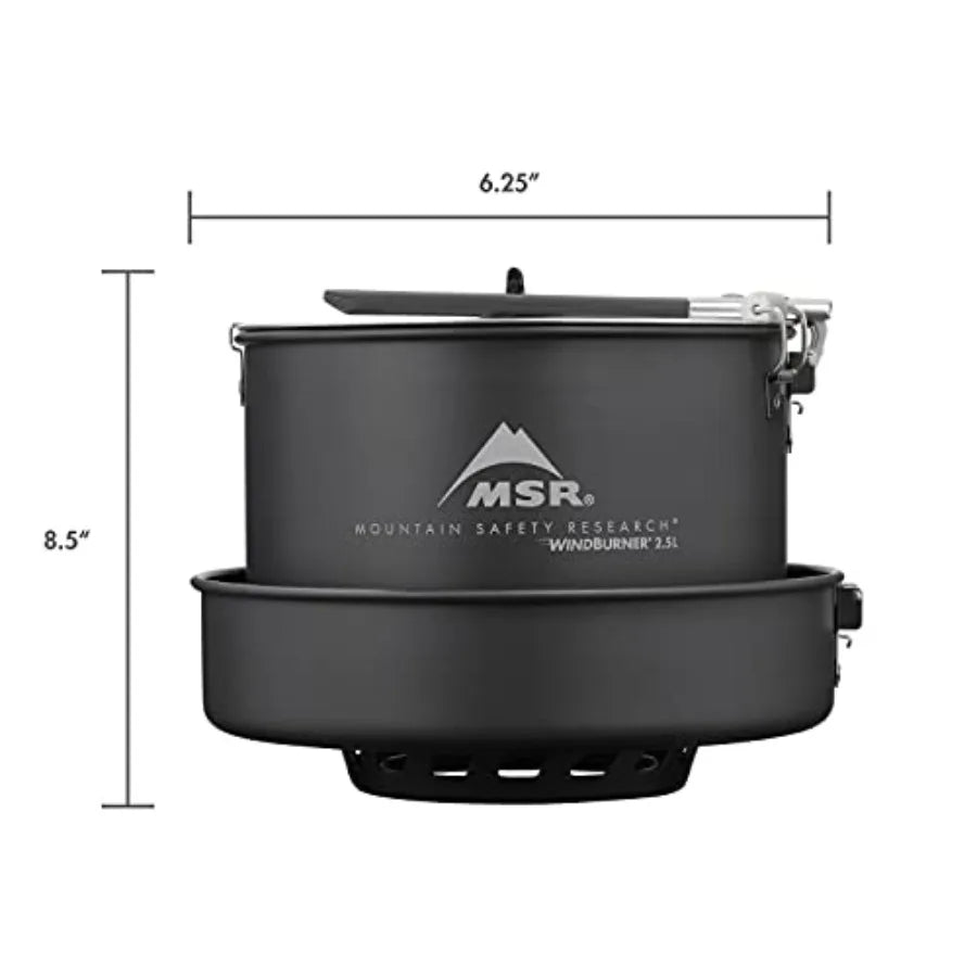 WindBurner Combo Windproof Camping and Backpacking Stove and Cookware System in Black with Compact Lightweight Design for Outdo