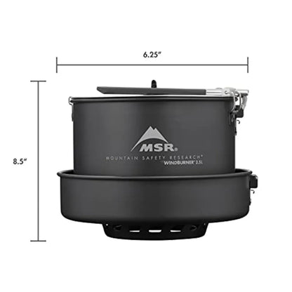 WindBurner Combo Windproof Camping and Backpacking Stove and Cookware System in Black with Compact Lightweight Design for Outdo