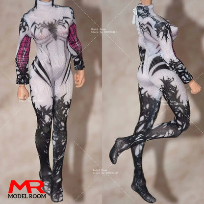 1/12 Scale Female Cosplay Combat Suit Bodysuit Jumpsuit Clothes Model Fit 6'' Romankey Soldier Action Figure Body Dolls