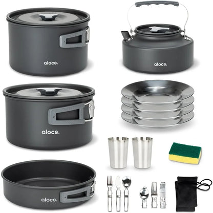 17pcs Lightweight Camping Cookware