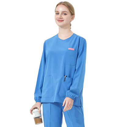 Quick-Dry Hospital Working Clothes Breathable Doctor Nurse Uniforms Women's Orthopaedic Surgeon Stretch Medical Scrub Set S02