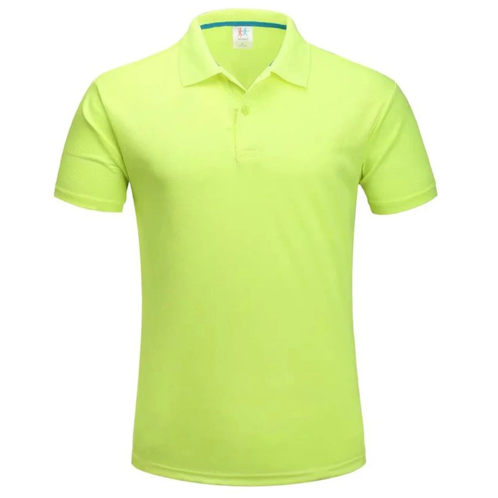 Quick Dry Breathable Golf Polo Shirt Men Summer Short Sleeve Polyester Running Collar T-shirt Sports Camisa Polo T Shirt For Men