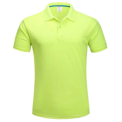Quick Dry Breathable Golf Polo Shirt Men Summer Short Sleeve Polyester Running Collar T-shirt Sports Camisa Polo T Shirt For Men