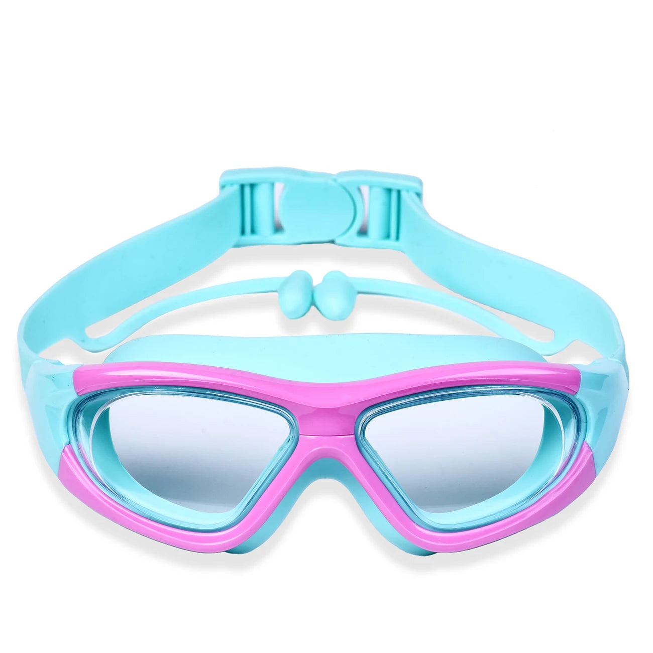 High-Definition Children's Swimming Goggles for Boys and Girls, Anti-Fog Swimming Goggles, Large-Frame Goggles, Comfortable Silicone
