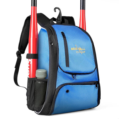 Baseball Bag Softball Bag Waterproof Backpack Bag Shoulder Sport Bag Youth Boy Girl Adult Fence Hook Ball Bat Batting Glove Gear