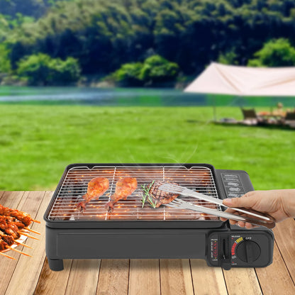 Portable Gas Barbecue Stove Camping Gas Stove with Carrying Case for Camping Trips, Gatherings, Rvs, Barbecues and More