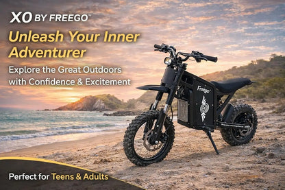 Freego X0 Electric Dirt Bike for Adults 3600W Motor 60V Battery Electric Mountain Bike 40MPH Dual Hydraulic Disc Brakes E-bike