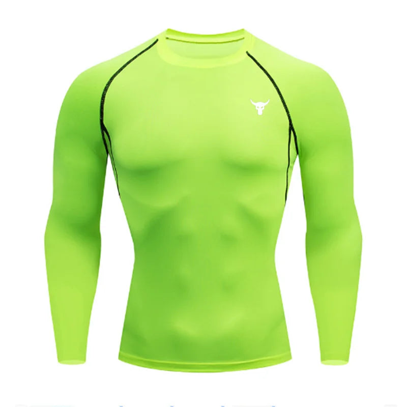 Men's and women's quick drying sportswear T-shirts long sleeved tight fitting clothes comfortable and breathable running clothes