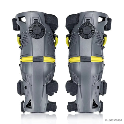 Motocross Knee Guards For Off-Road Highway Riding Adjustable Anti-Slip Protective Gear With Gel Padding Exoskeleton Armor