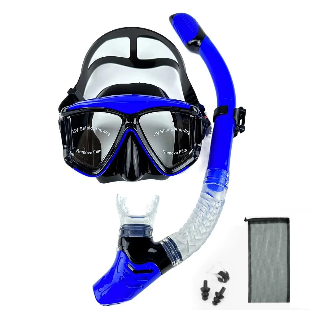 Professional scuba diving mask snorkeling suit adult silicone skirt anti-fog goggles swimming equipment