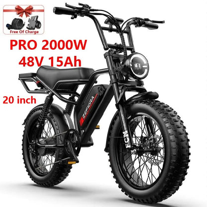 Cheap 14 20 inch Electric fat bike 1000w 2000w 30-50MPH 30-60Miles Adjustable front brake seat,For Cycling Electric Bicycle