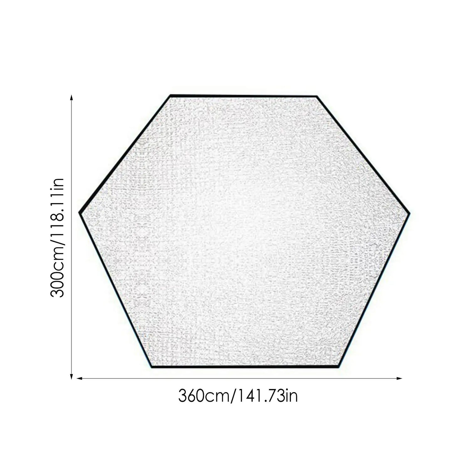 Waterproof Tent Mat Outdoor Camping Hexagonal Tent Pad Aluminum Film Tarp Ground Sheet Picnic Hiking Camping Mat Accessories