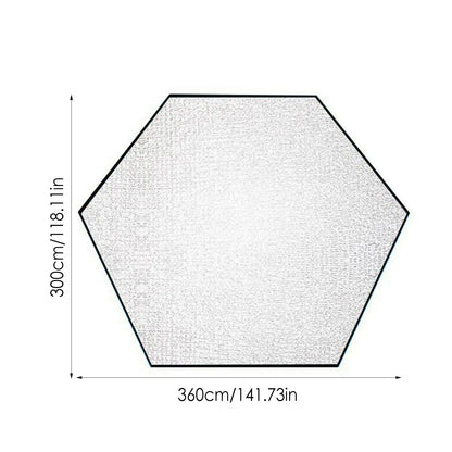 Waterproof Tent Mat Outdoor Camping Hexagonal Tent Pad Aluminum Film Tarp Ground Sheet Picnic Hiking Camping Mat Accessories