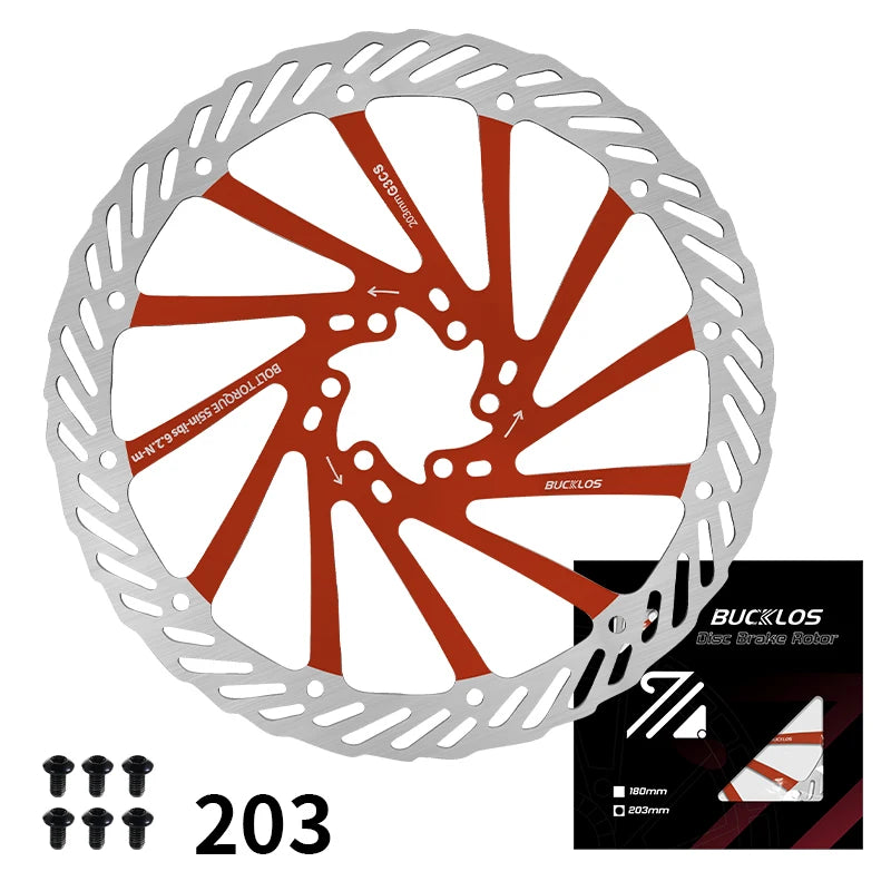 BUCKLOS Bike Disc Brake Rotor 140mm 160mm 180mm 203mm Bicycle Hydraulic Brakes Rotor Heat Dissipation Mtb Road Bike Rotors