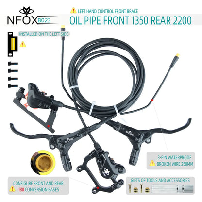 NFOX B023 Electric Bicycle Scooter Oil Disc Hydraulic Brake 160 Accessories 203 E bike 180 Power Off Right 140 GIFT Tool New