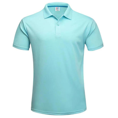 Quick Dry Breathable Golf Polo Shirt Men Summer Short Sleeve Polyester Running Collar T-shirt Sports Camisa Polo T Shirt For Men