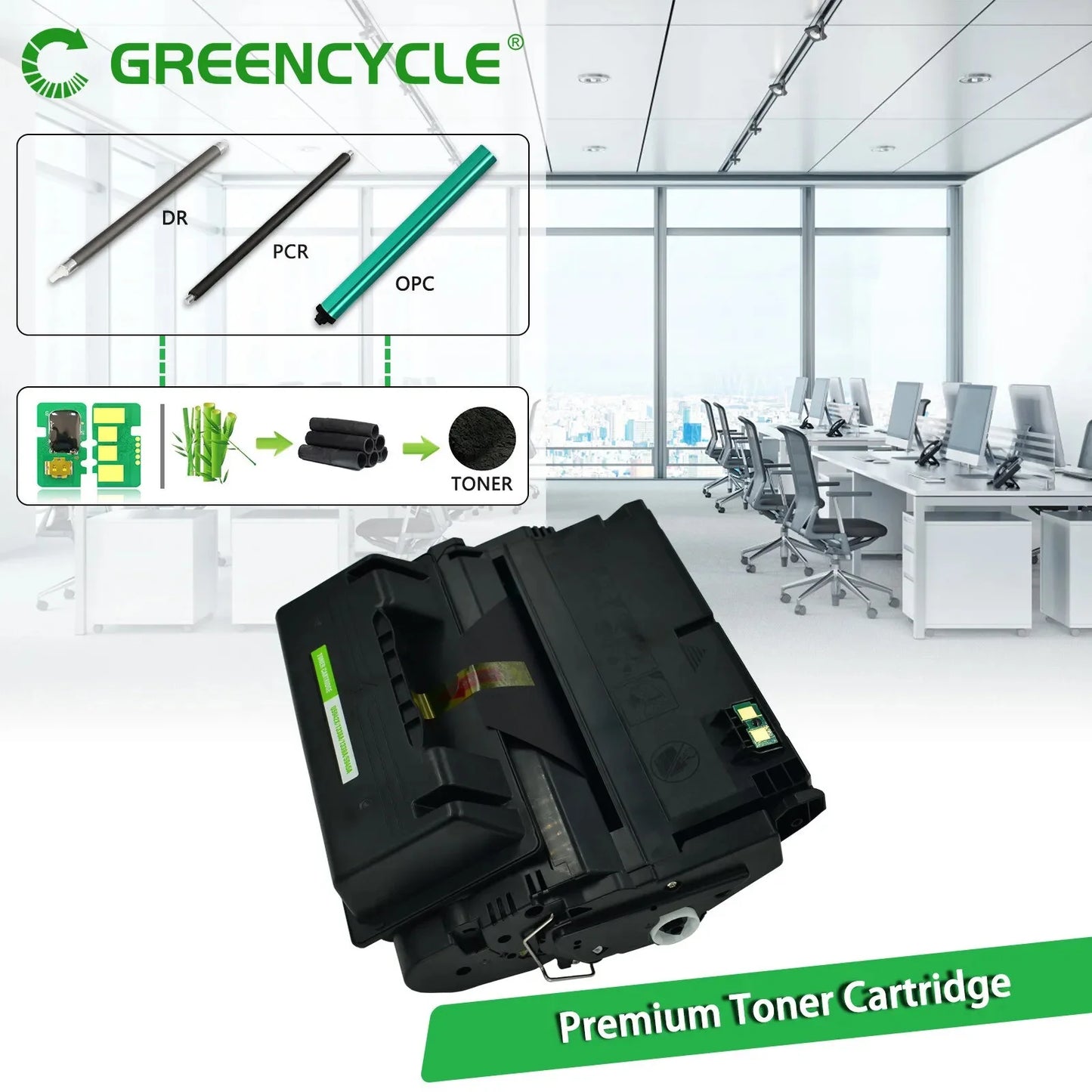 Greencycle  High-Yield Compatible Toner Cartridge Replacement for HP 42X Q5942X Q1338A Use with Laserjet 4250 4250N 4250TN Print