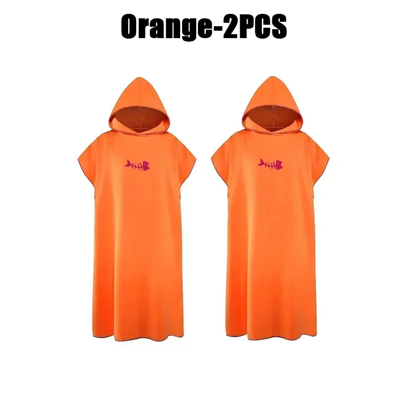 Quick-drying Changing Robe Quick Dry Bathrobe Hooded Absorbent Bath Towel Swimming & Fitness Super Absorbent Bathrobe