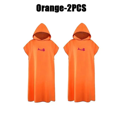 Quick-drying Changing Robe Quick Dry Bathrobe Hooded Absorbent Bath Towel Swimming & Fitness Super Absorbent Bathrobe