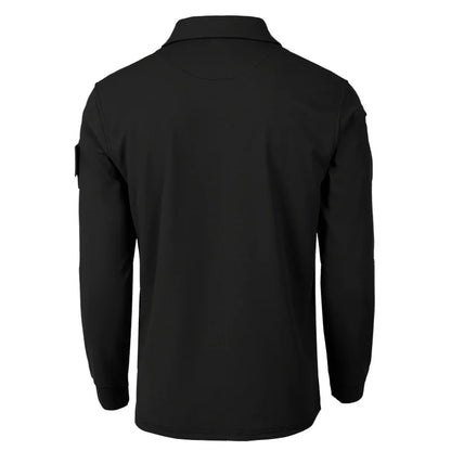 Mens Quick Dry Tactical Polo Shirt Summer Breatable Outdoor Training Top Embroidered Logo Turn-down Collar Long Sleeve Clothes