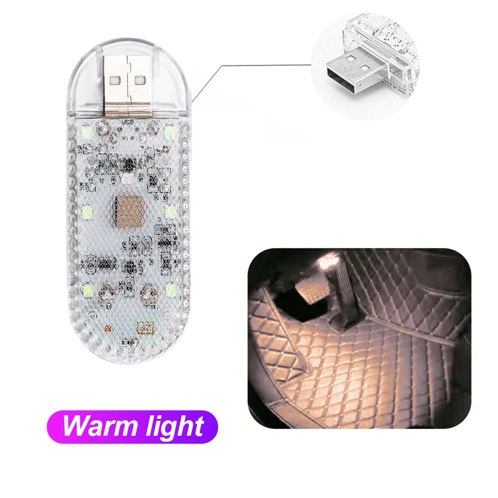 1 pc Multi Color Car Light Wireless LED Touch Light Roof Light Sensor Read Lamp Mini USB Charging Light Car Interior Accsesories
