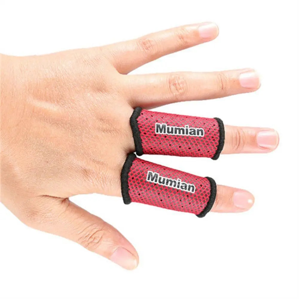 2Pcs Elastic Finger Sleeve Breathable Finger Support Band Basketball Volleyball Finger Protection Guard
