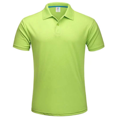 Quick Dry Breathable Golf Polo Shirt Men Summer Short Sleeve Polyester Running Collar T-shirt Sports Camisa Polo T Shirt For Men